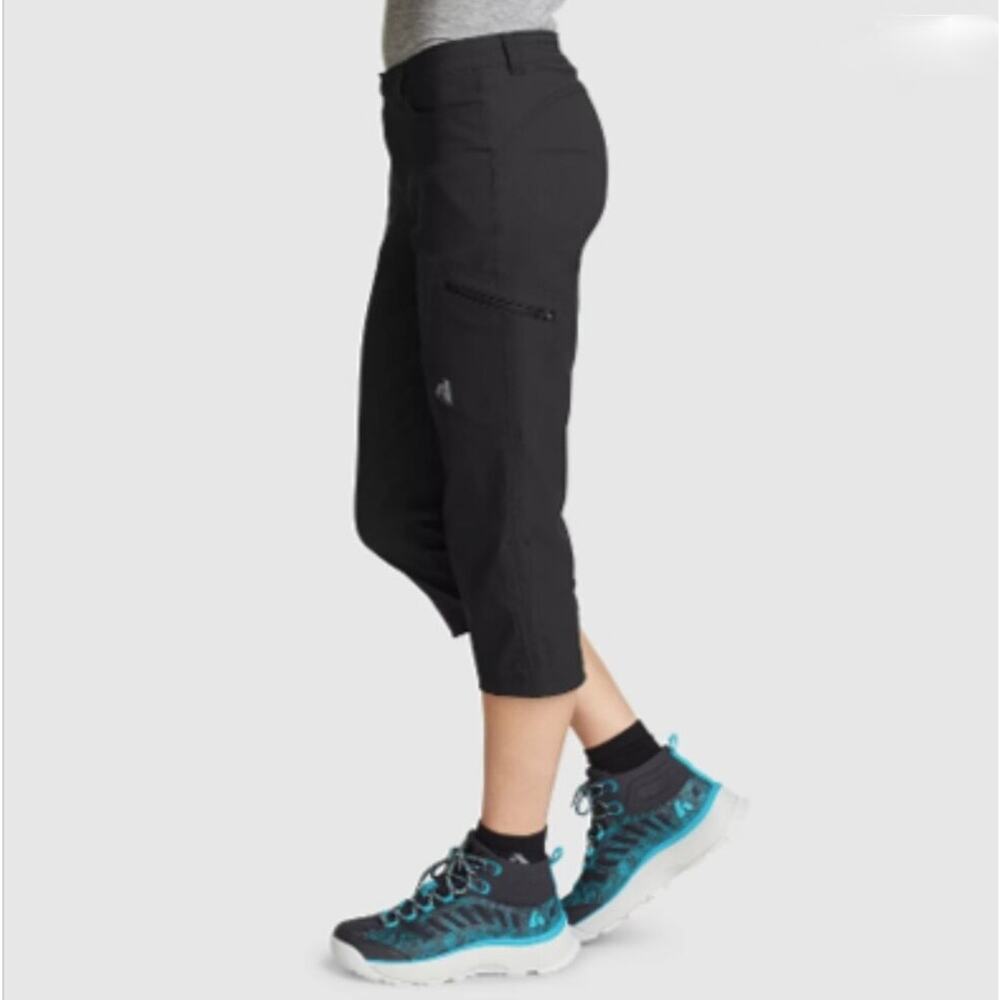 Eddie Bauer First Ascent Guide Pro Hiking Capris Womens 6 Black Cinch Hem - Picture 8 of 16